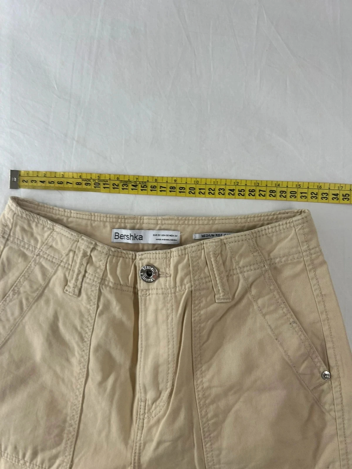 Creamy beige high-waisted Bershka jeans – photo 7